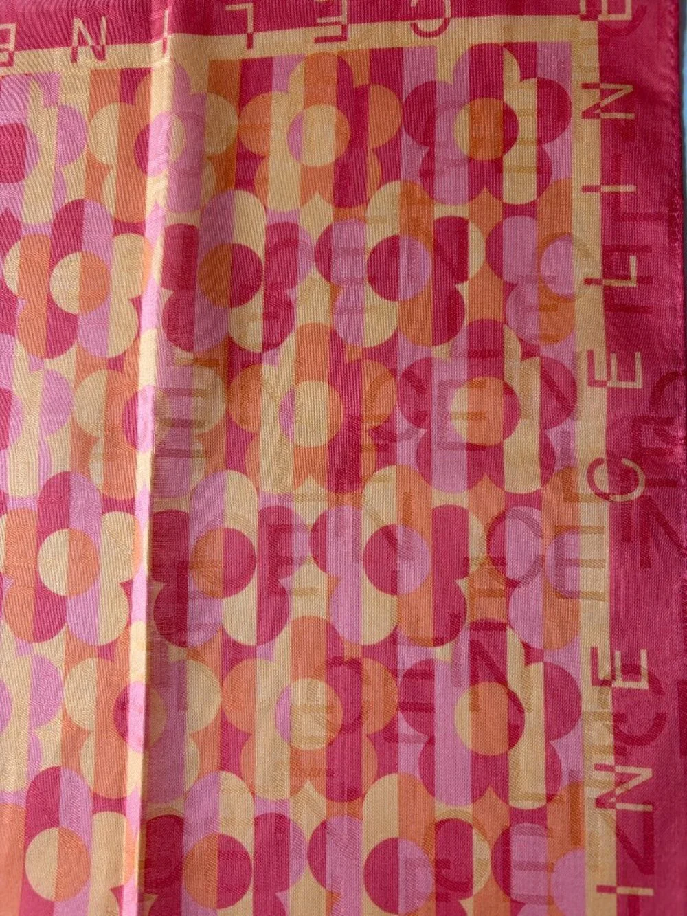 NWT Vintage CELINE Paris Geometric Cotton Scarf